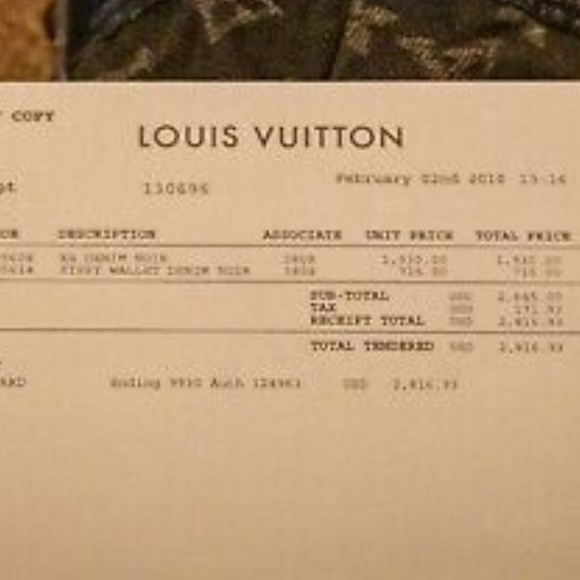 Louis Vuitton Black Denim Wallet & XS Mahina Bag - Picture 7 of 7